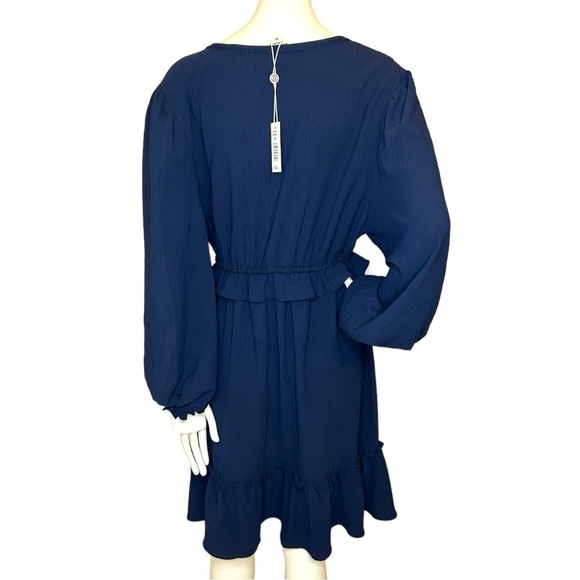 Max Studio London Women’s Sapphire Above The Knee Midi Peplum Dress Size XL - Picture 2 of 11